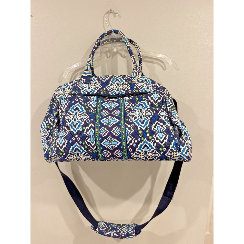 VERA BRADLEY Weekender Bag INK BLUE Carry-On Travel Overnighter Excellent
